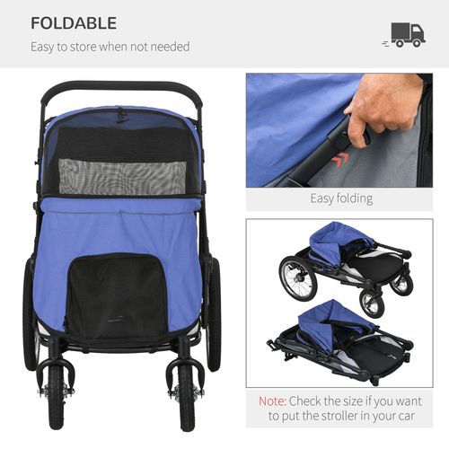 PawHut Foldable Pet Stroller with Cushion