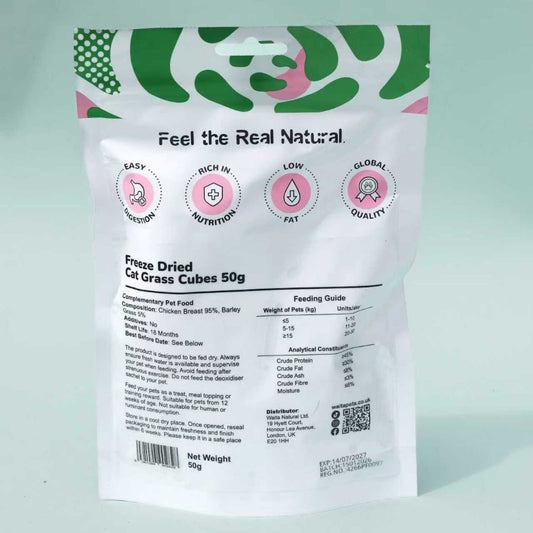 Freeze-Dried Cat Grass Cubes 50g