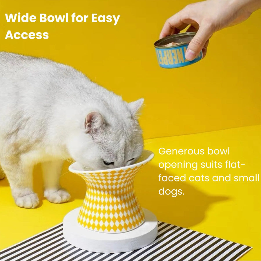 Zeze Popart Ceramic Pet Bowl Yellow